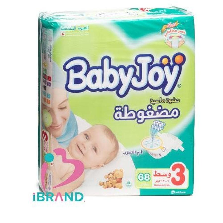 بيبي جوي مقاس (3) عبوة ميجا 68 حفاضة