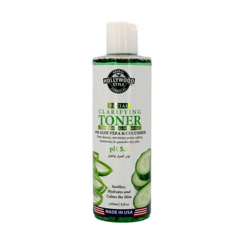 Hollywood Style Clarifying Toner With Alovera & Cucumber 250 Ml