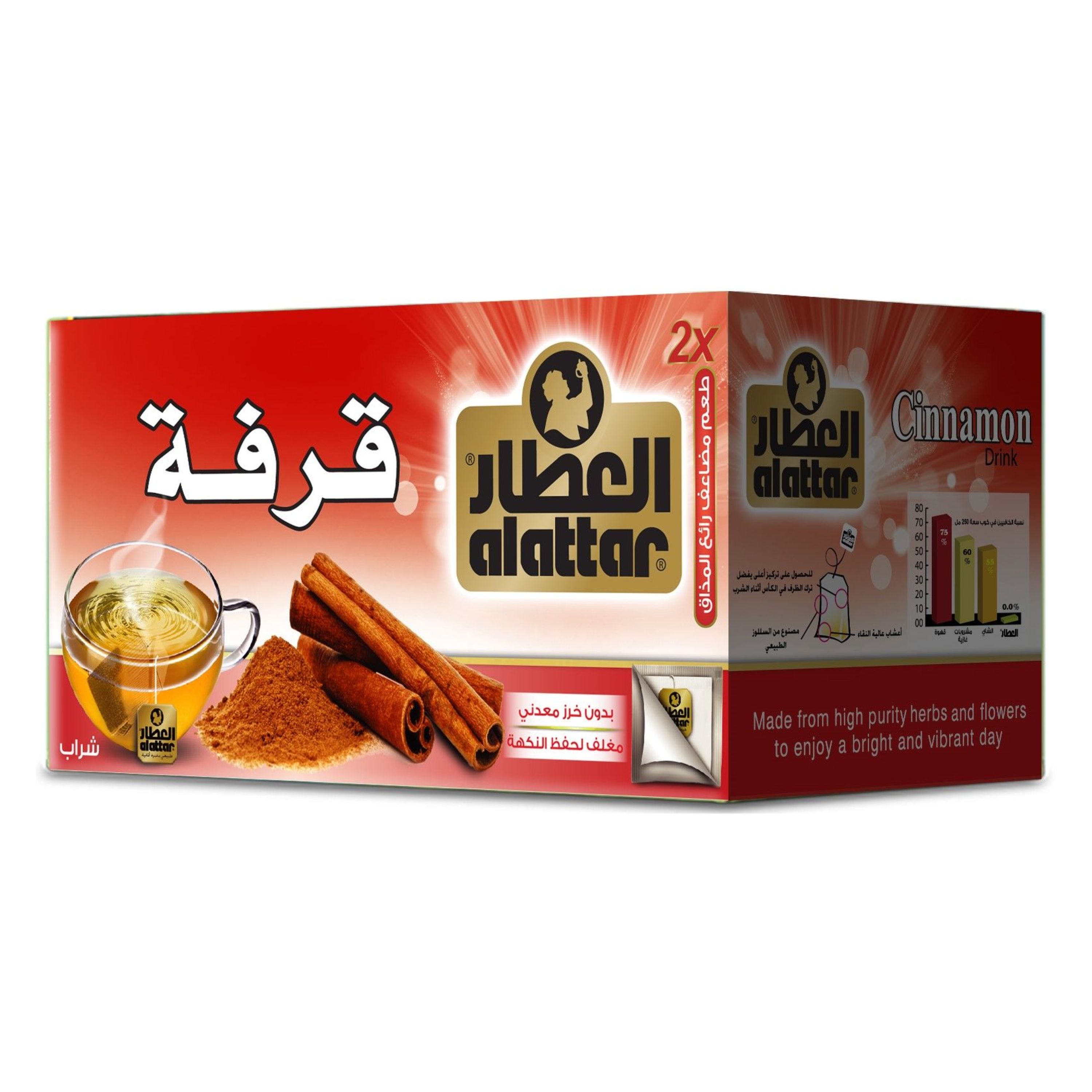 العطار قرفة 20 ظرف + 20 % مجانا