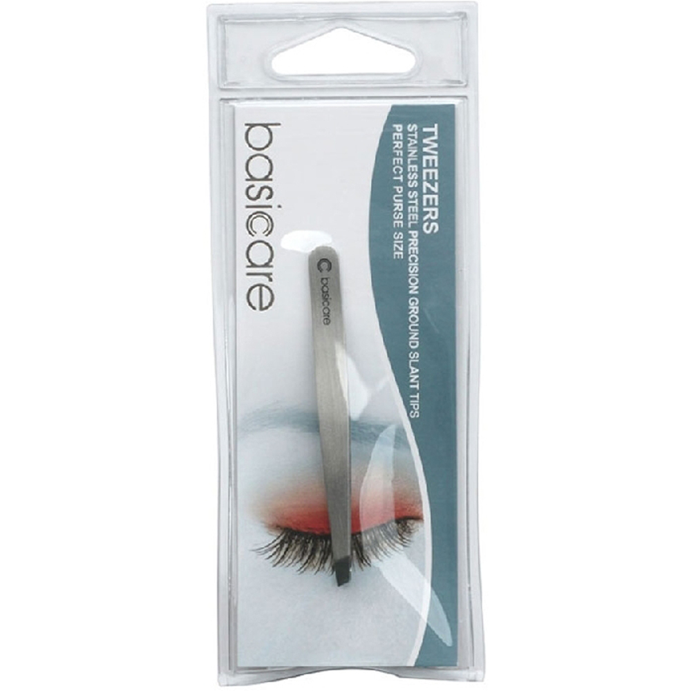 Basicare Mini Metro Tweezer Satin 7 3Cm - Slant Tip 1180