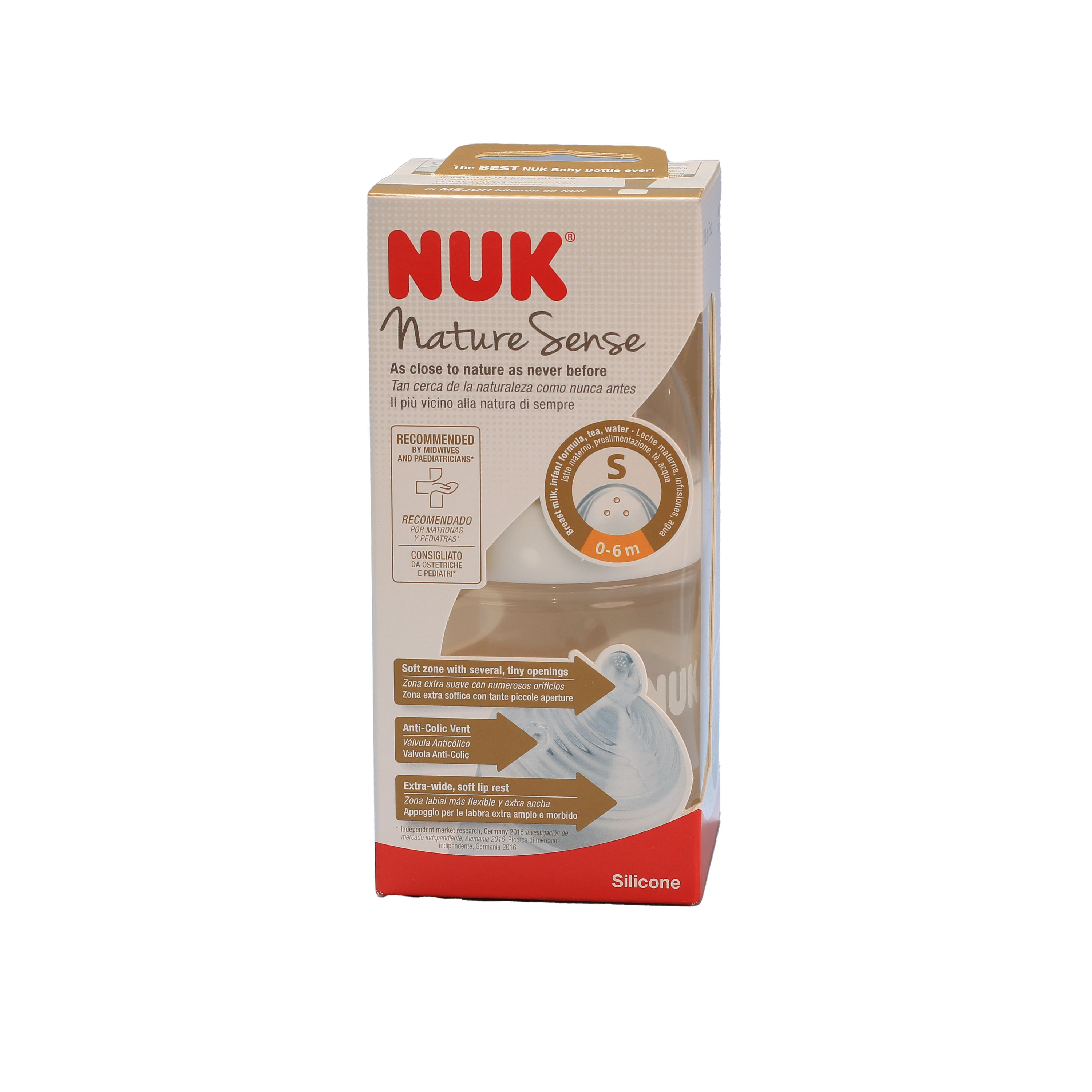 Nuk Nature Sense Newborn Feeding Bottle 150 Ml