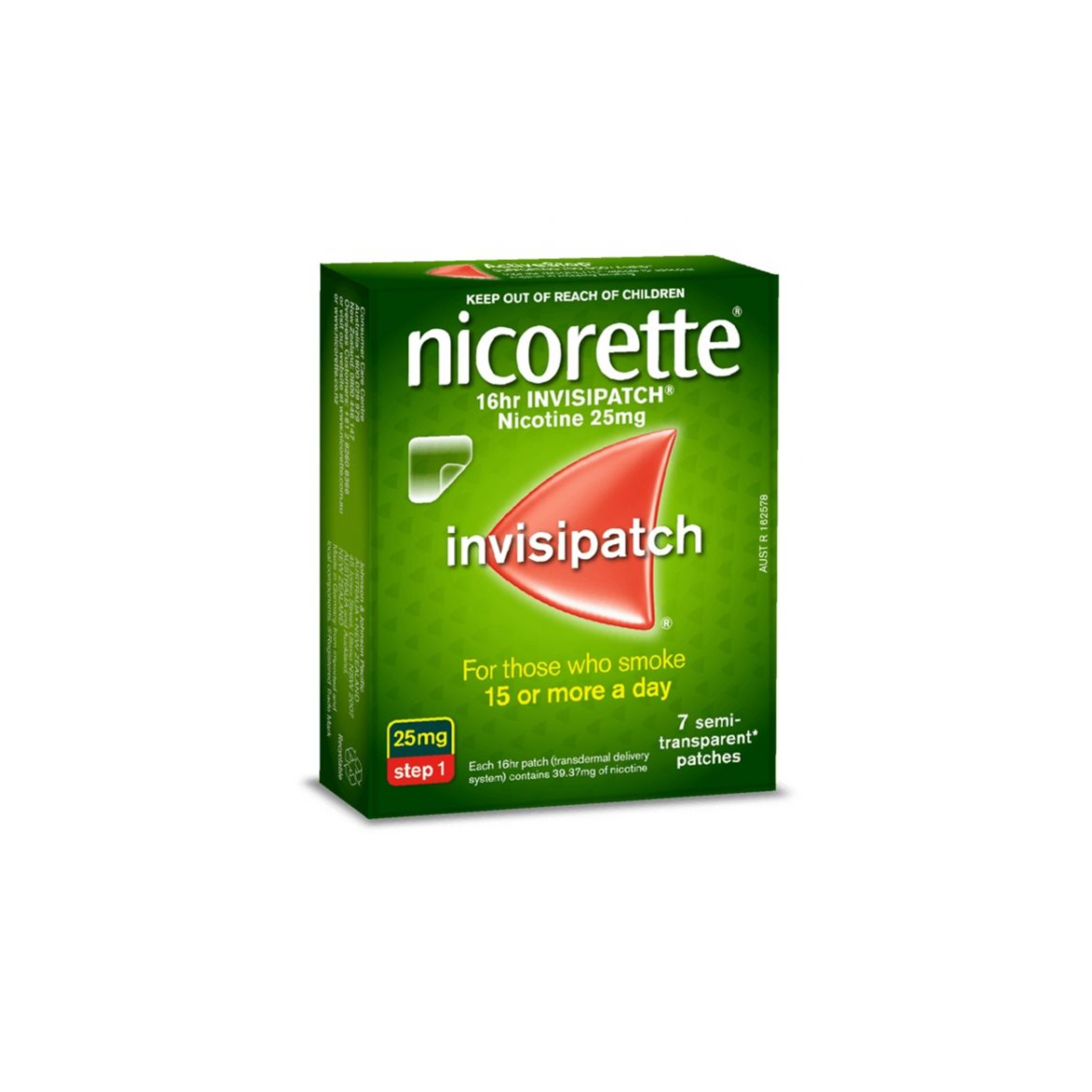 Nicorette 25 Mg Step 1 Invisi 7 Patch