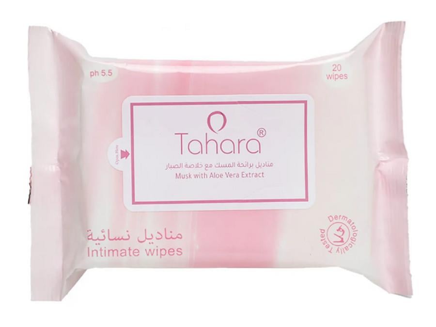 طهارة مناديل مبللة بعطر المسك و الصبار 20حبة