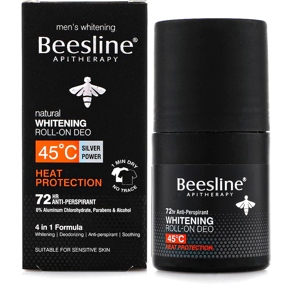 Beesline For Men Super Dry Heat Protection Whitening Anti Perspirant Roll On 50 Ml