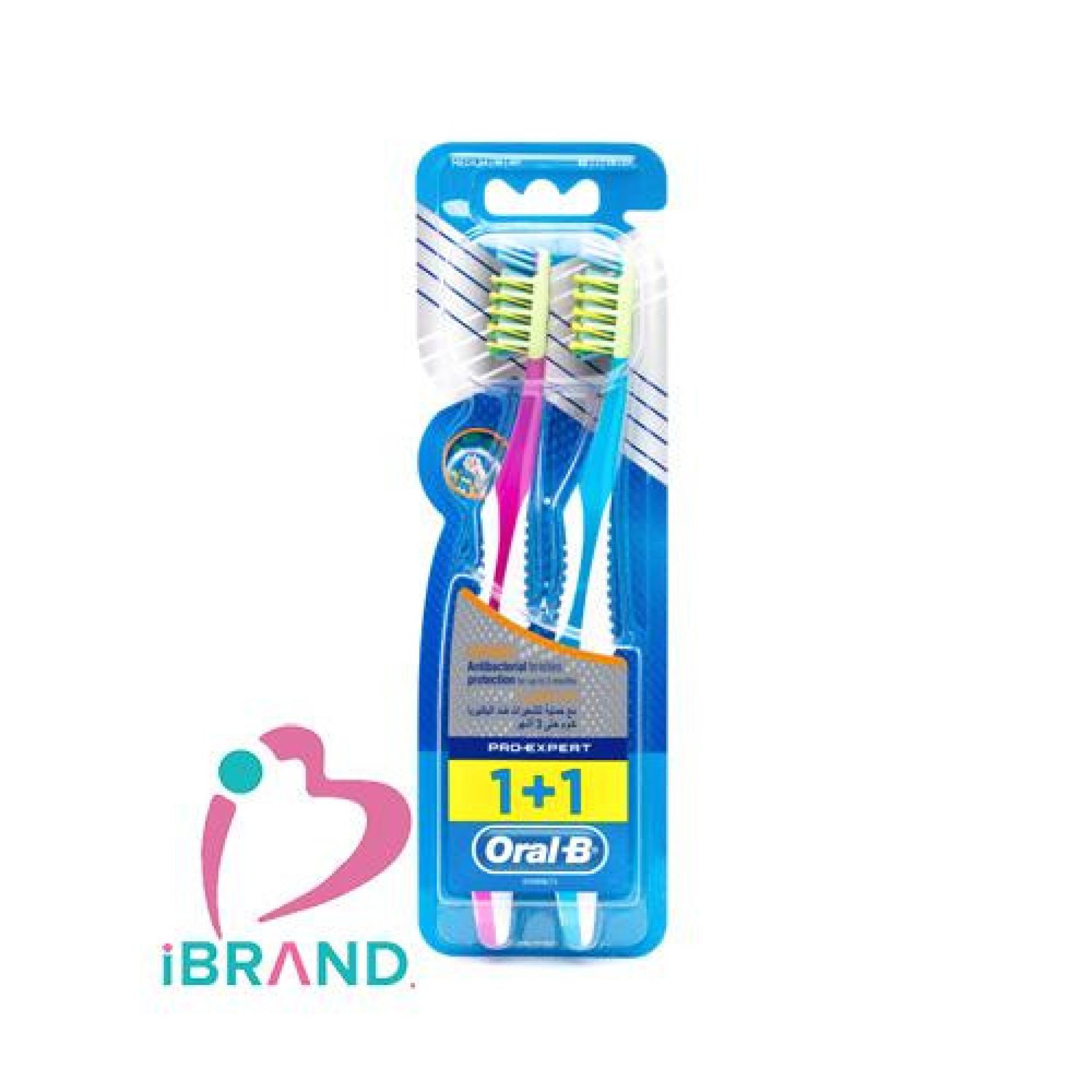 Oral-B Toothbrush Expert Anti-Bacterial 40 Medium (1+1 Free)
