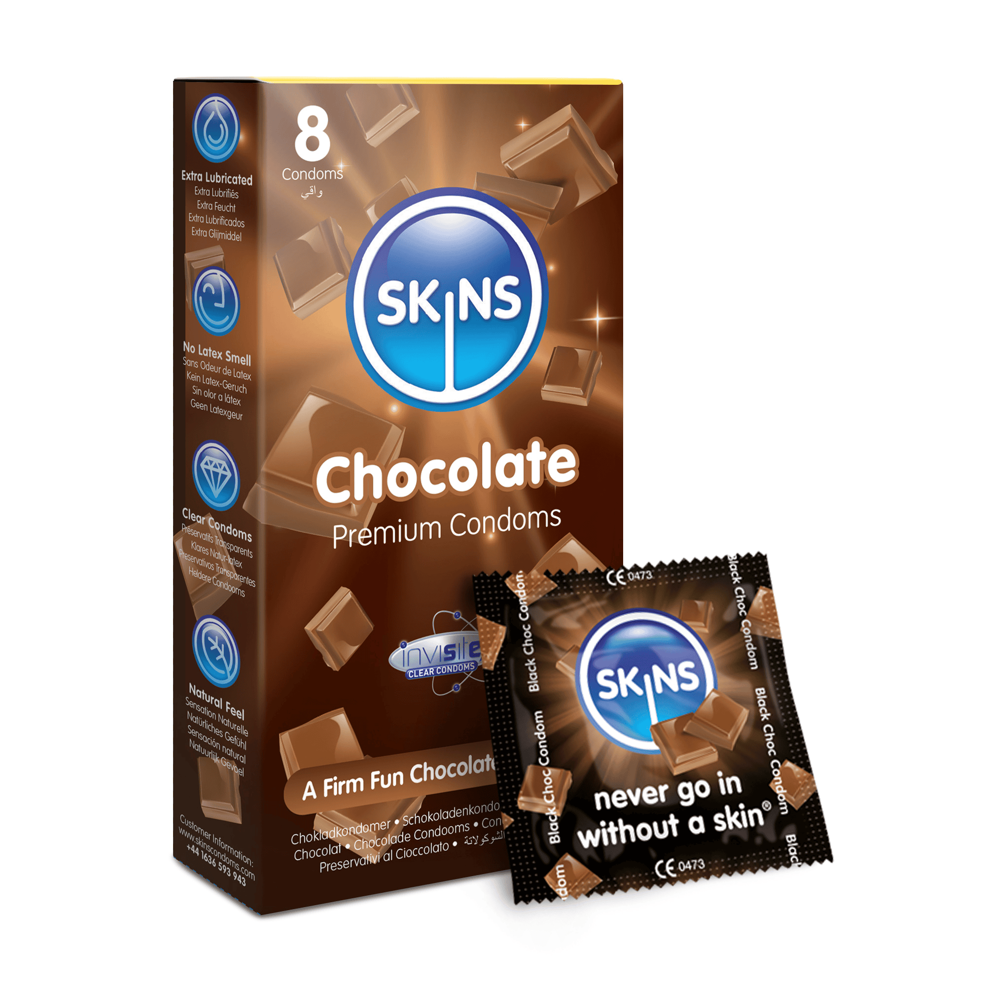 Skins Condoms Chocolate 8 Pack