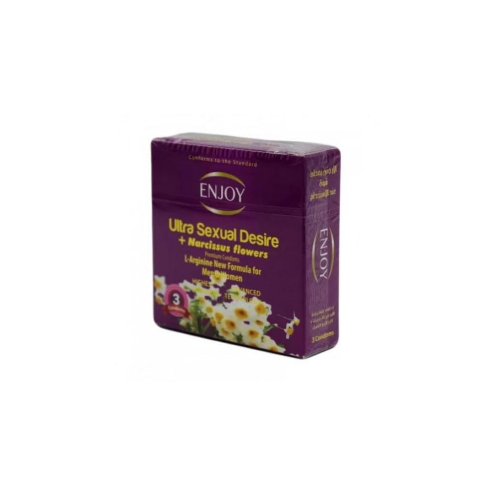 انجوي واقي ذكري بزهور النرجس 3 حبة