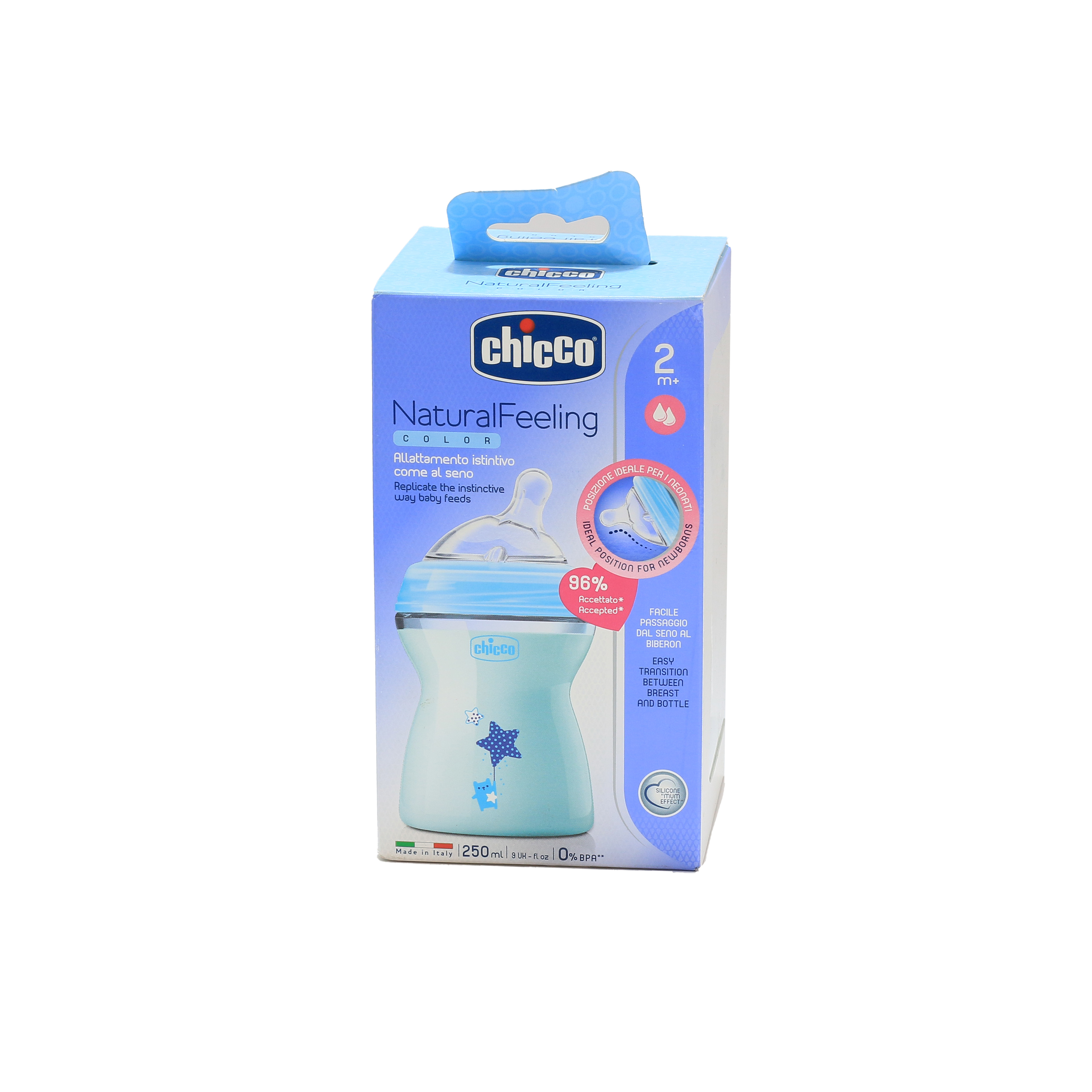 Chicco Natural Feeling Bottle 2M+Boy 250Ml