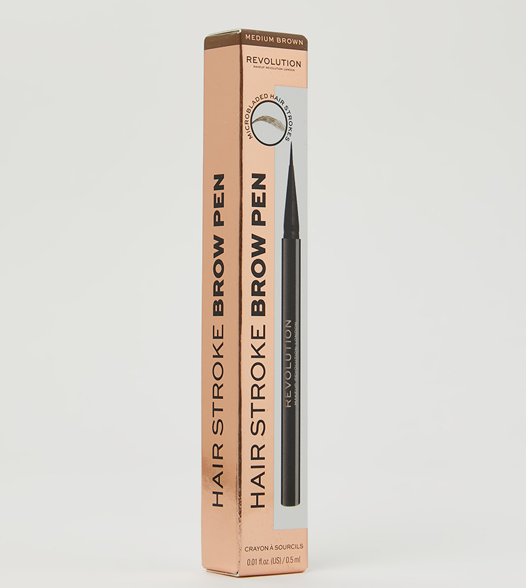 Revolution Hair Stroke Brow Pen Medium Brown