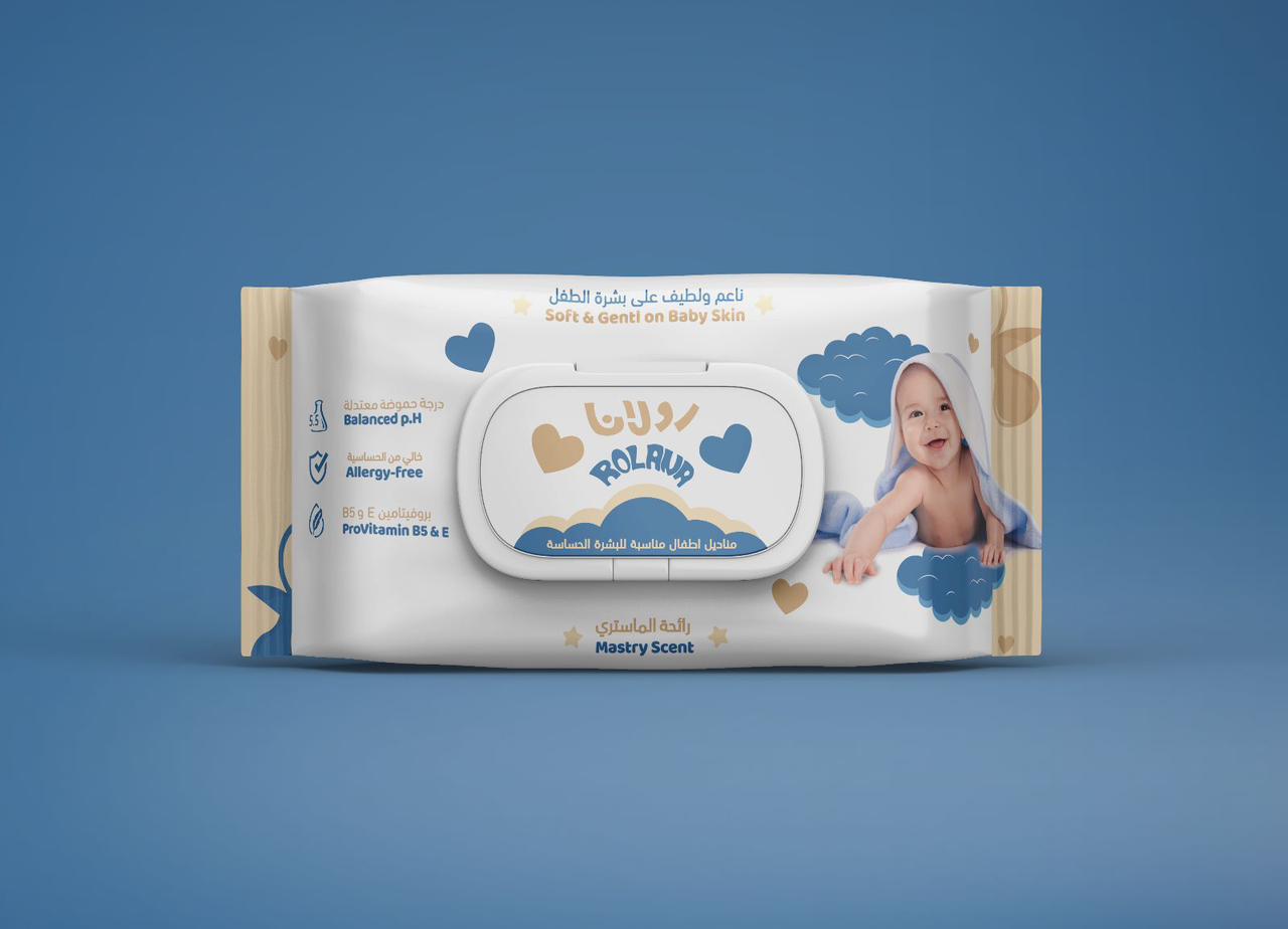 Rolana Baby Wipes Maastri Scent For Sensitive Skin (2+1) 120 Wipes