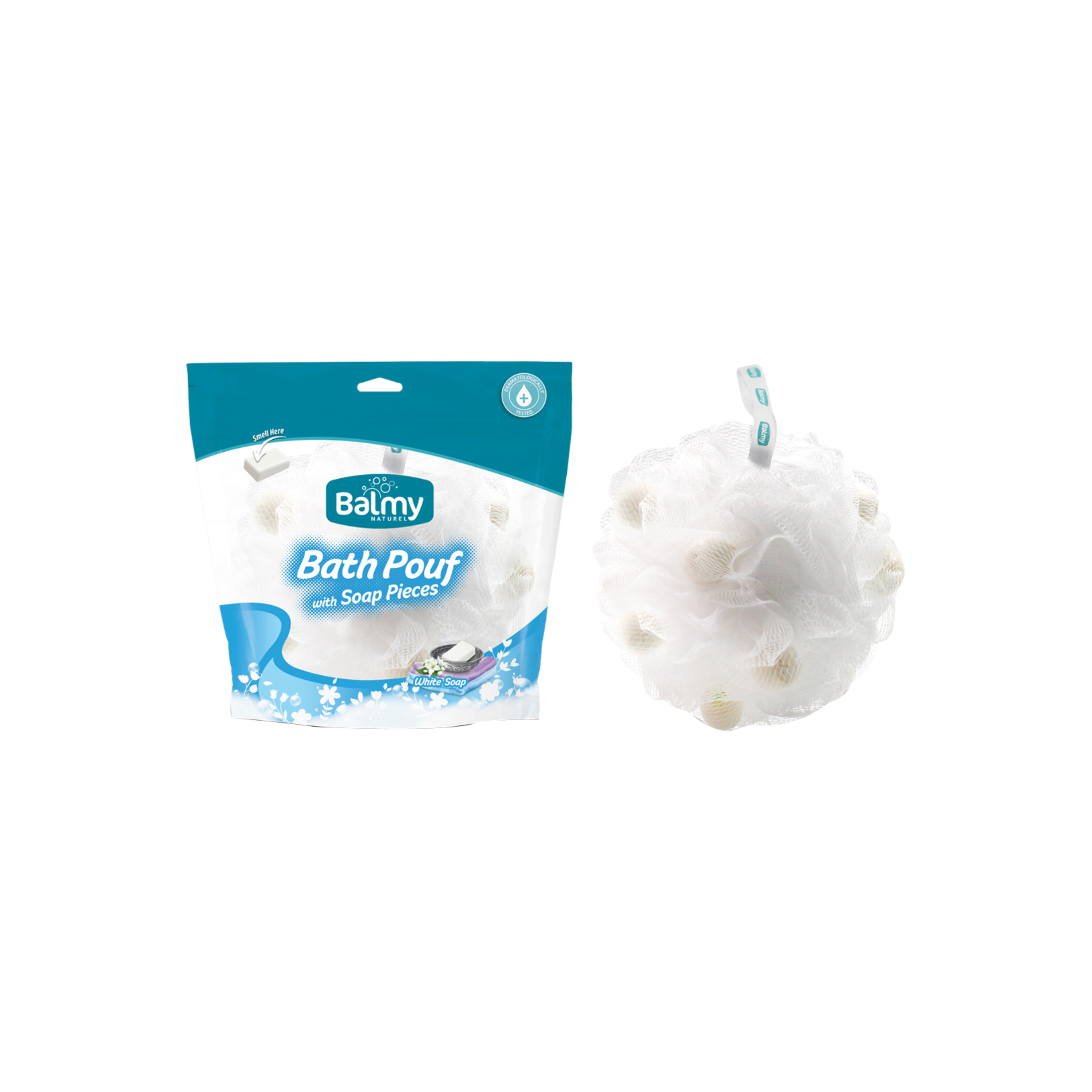 بالمي ليفة استحمام اسنفجية بالصابون الأبيض