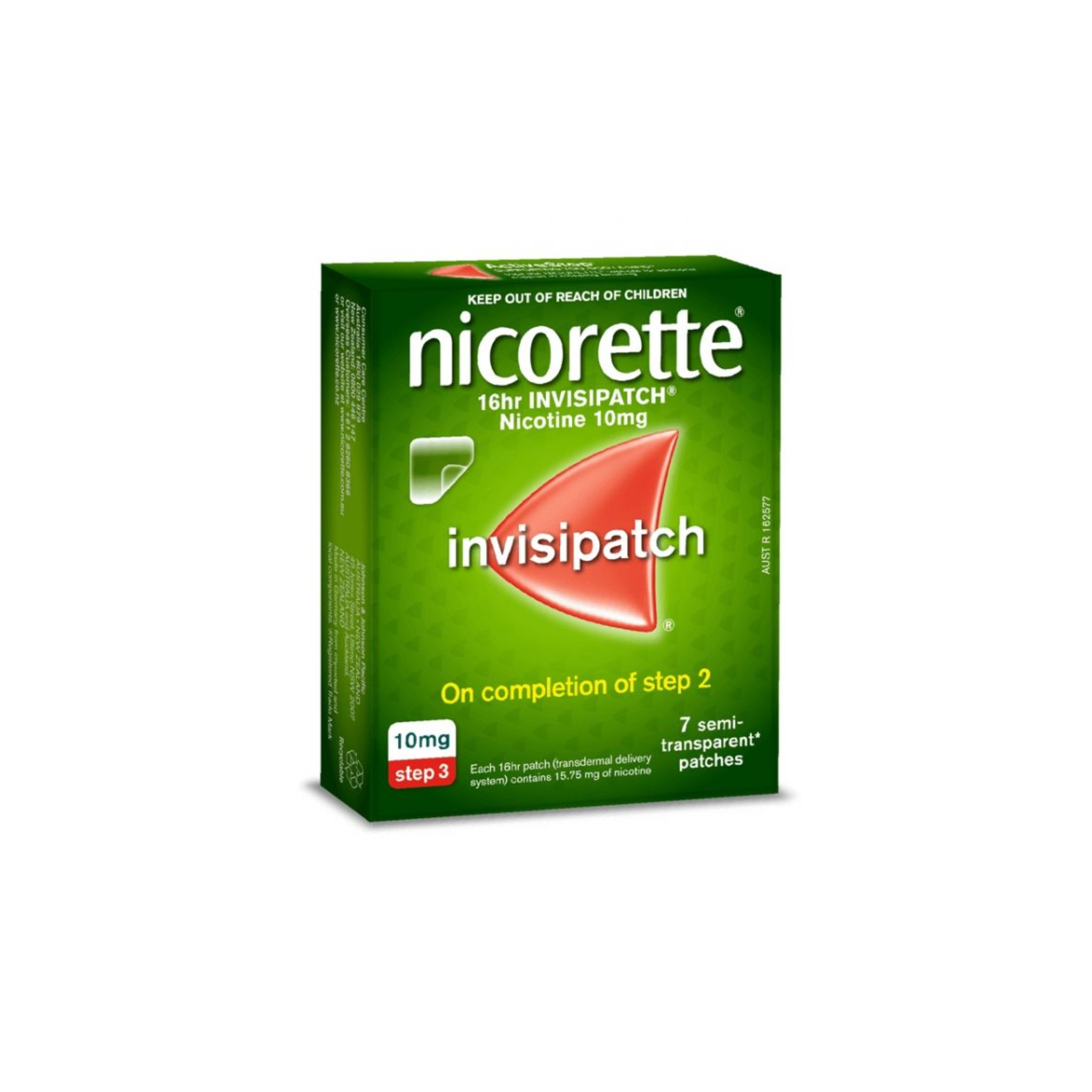 Nicorette 10 Mg Step 3 Invisi 7 Patch