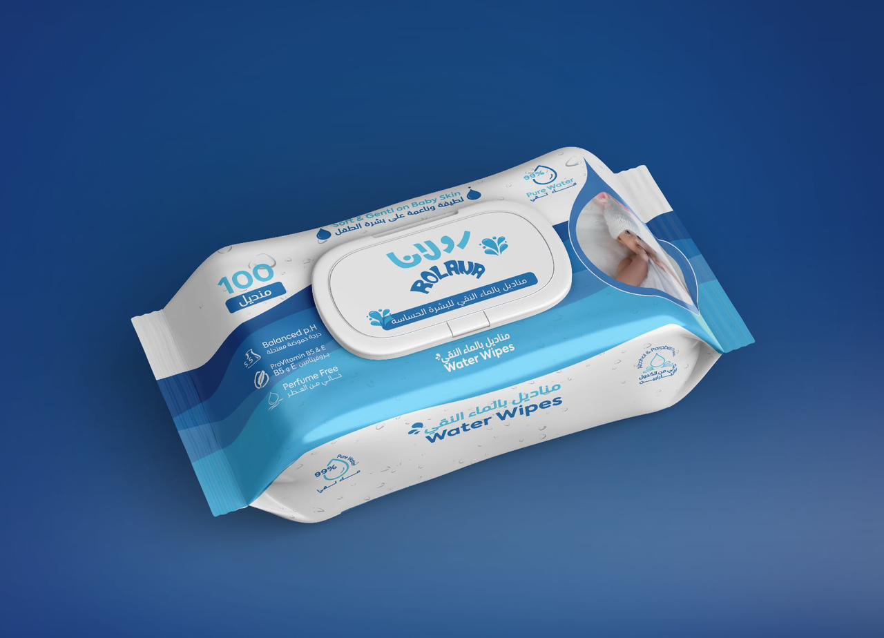 Rolana Baby Wipes Pure Water For Sensitive Skin (2+1) 100 Wipes