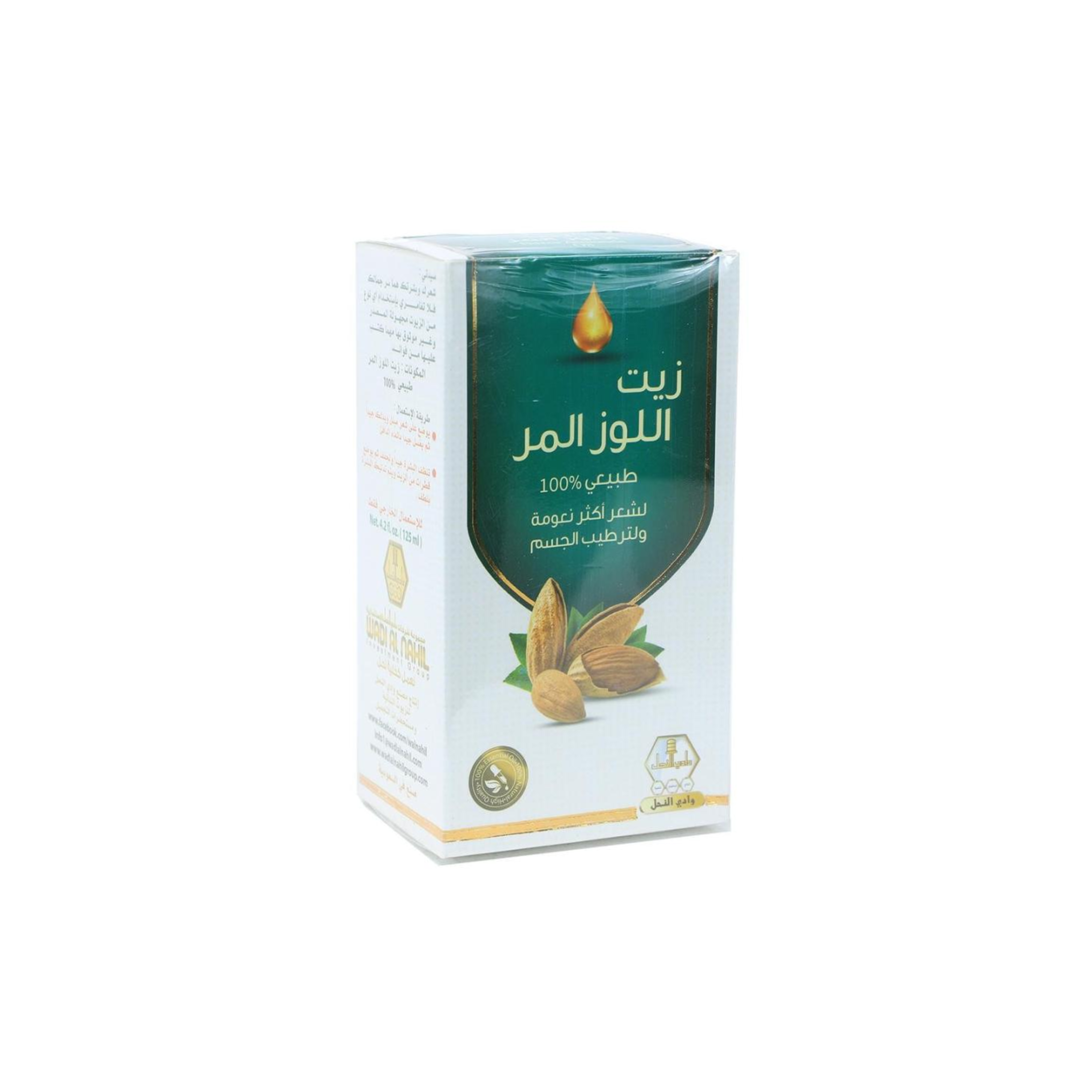 وادي النحل زيت جسم 125 مل اللوز المر