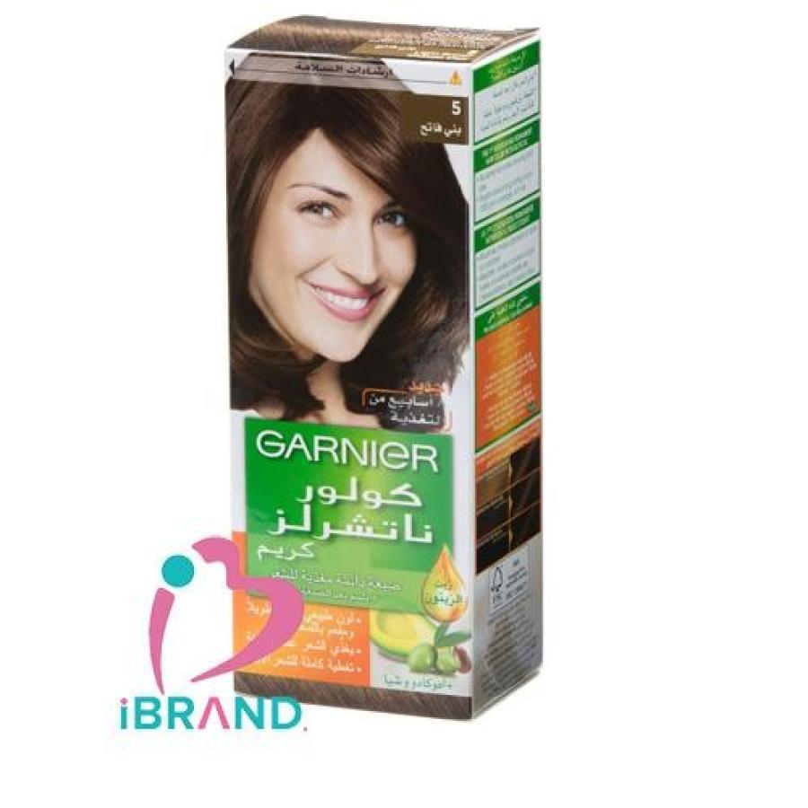 جارنييه صبغه شعر كولور ناتشرلز 5 بني فاتح