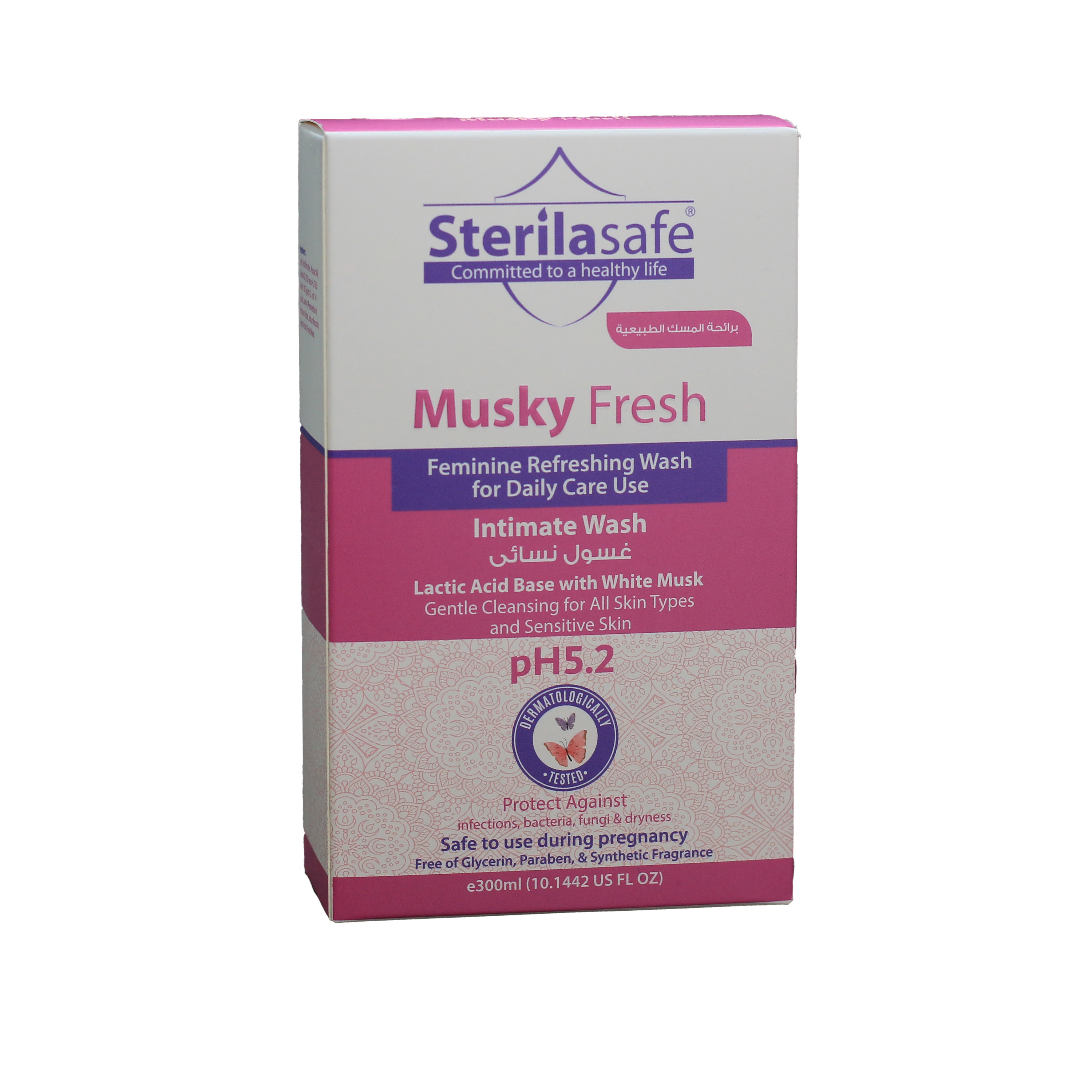 Sterilasafe Musky Fresh Ph 5.2 Intimate Wash 300 Ml