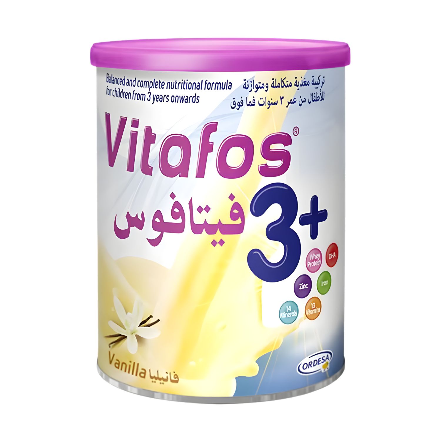 فيتافوس +3 حليب أطفال فانيليا 400 جم