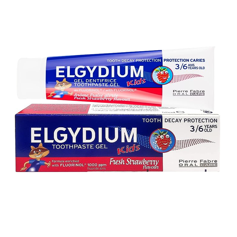 Elgydium Kids ( 3 - 6 ) Years Tothpaste Gel Fresh Strawberry Flavour 50 Ml