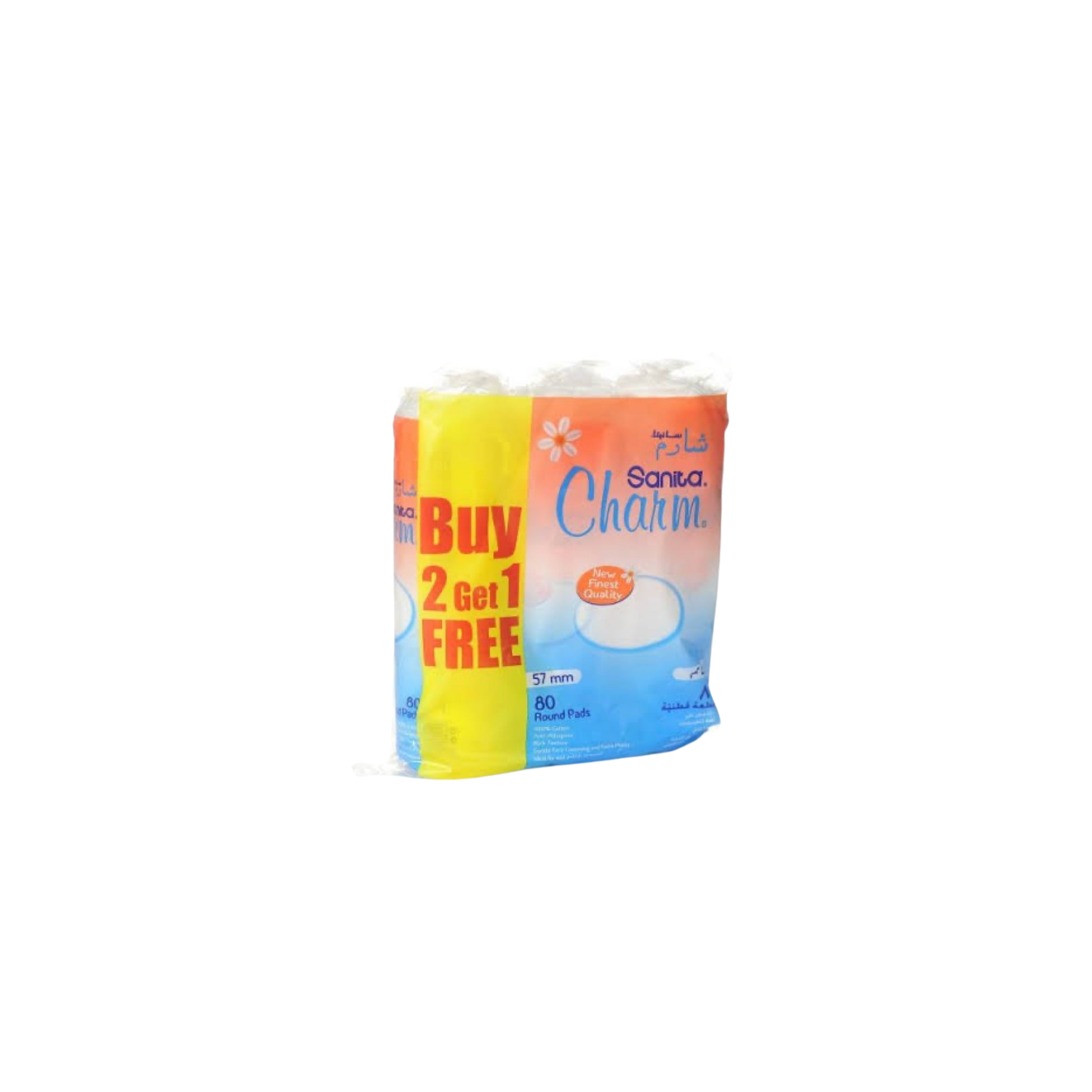 Sanita Charm Cotton Makeup Pad Round 80'S 2+1 Free
