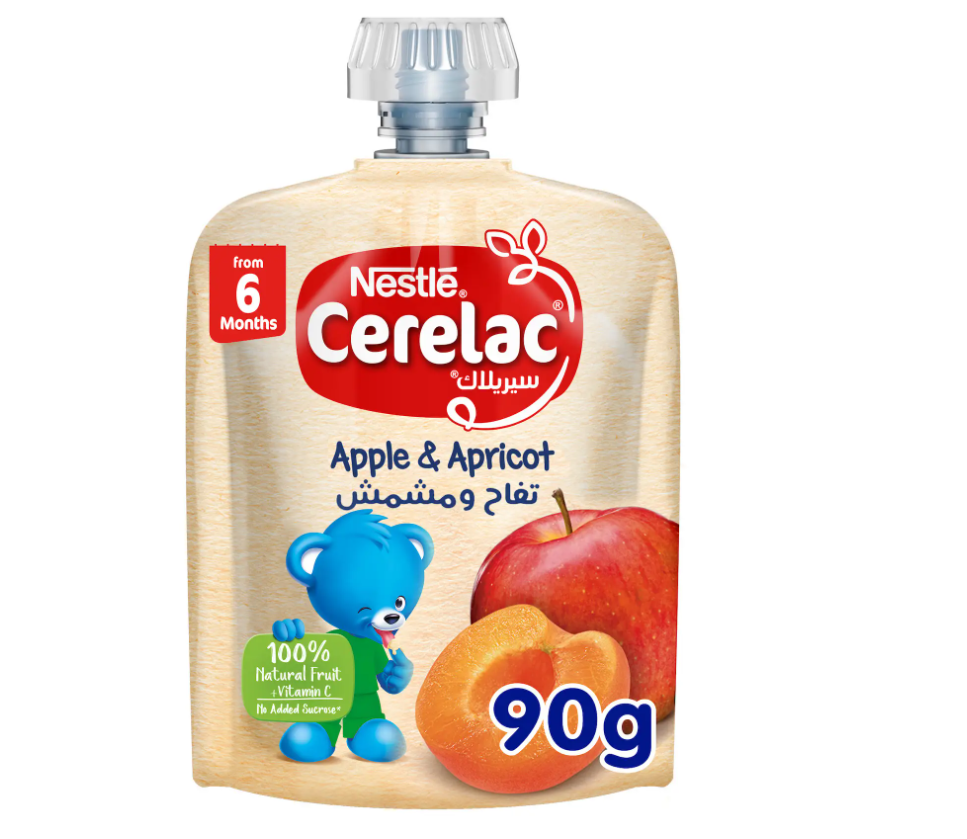 سيريلاك مهروس تفاح ومشمش 90 جم