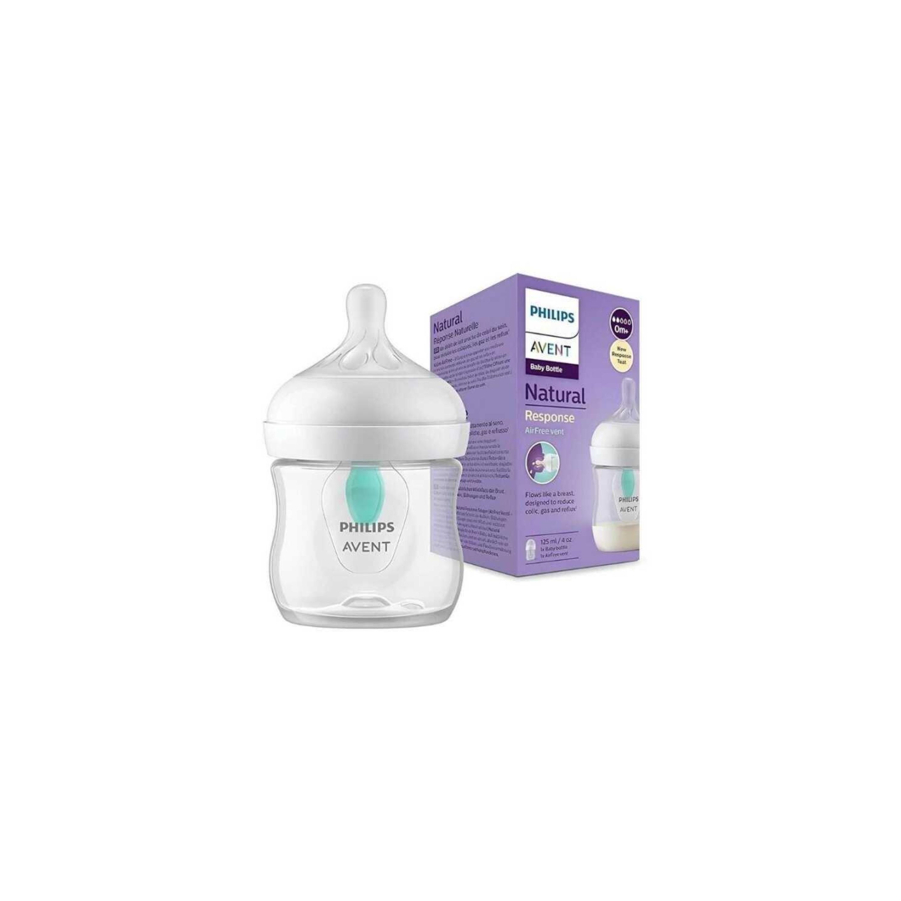 أفنت ناتشورال ريسبونس رضاعة أطفال مع فتحة مضاد للمغص 125 مل - Airfree