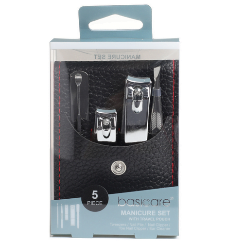 Basicare 5Pcs Manicure Set With Travel Pouch 1934
