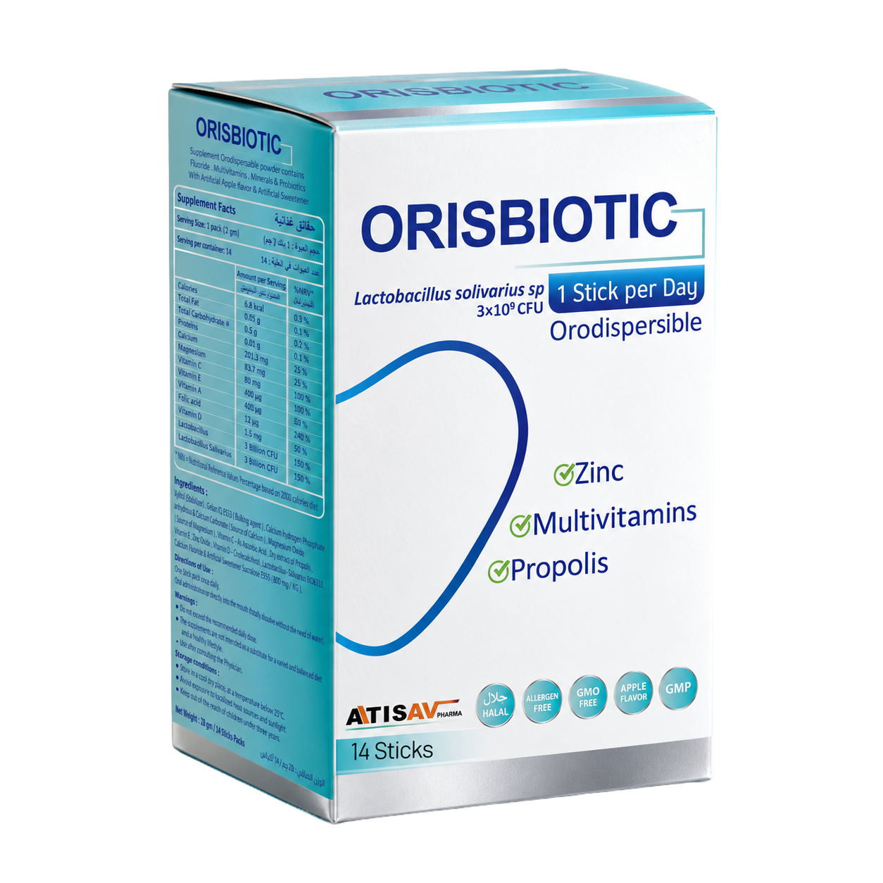 Orisbiotic Powder Probiotics Supplement 14 Sticks