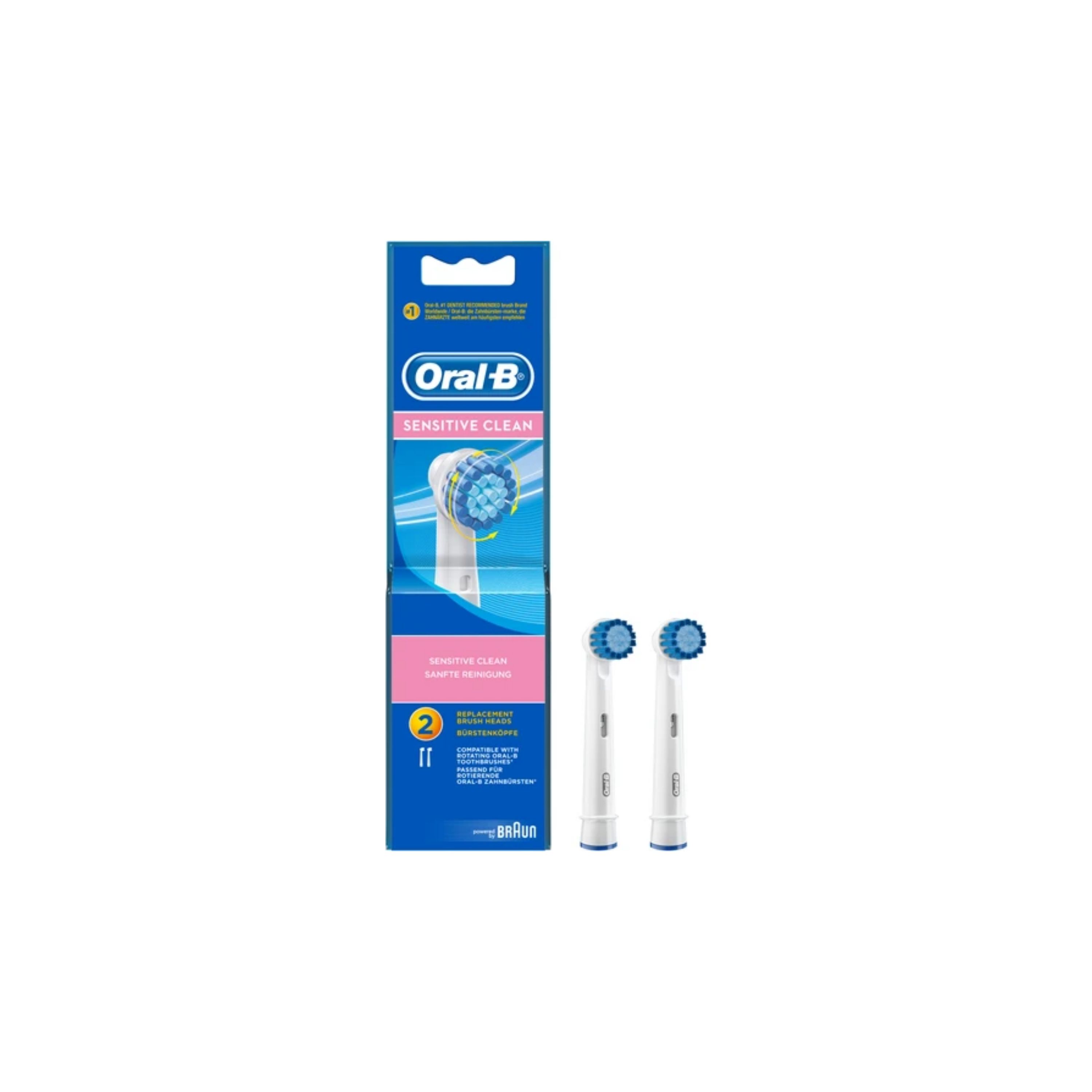 Oral B Sensitive Clean Electric Toothbrush Refills (Pack Of 2)