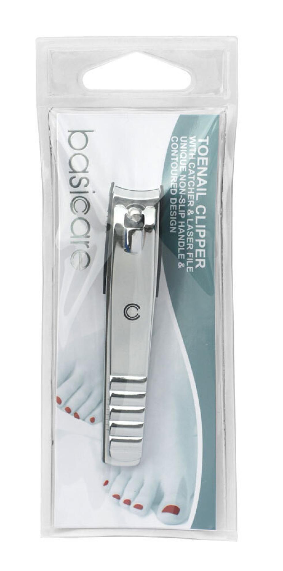 Basicare Toe Nail Clipper - Curved Blade With Catcher 1030