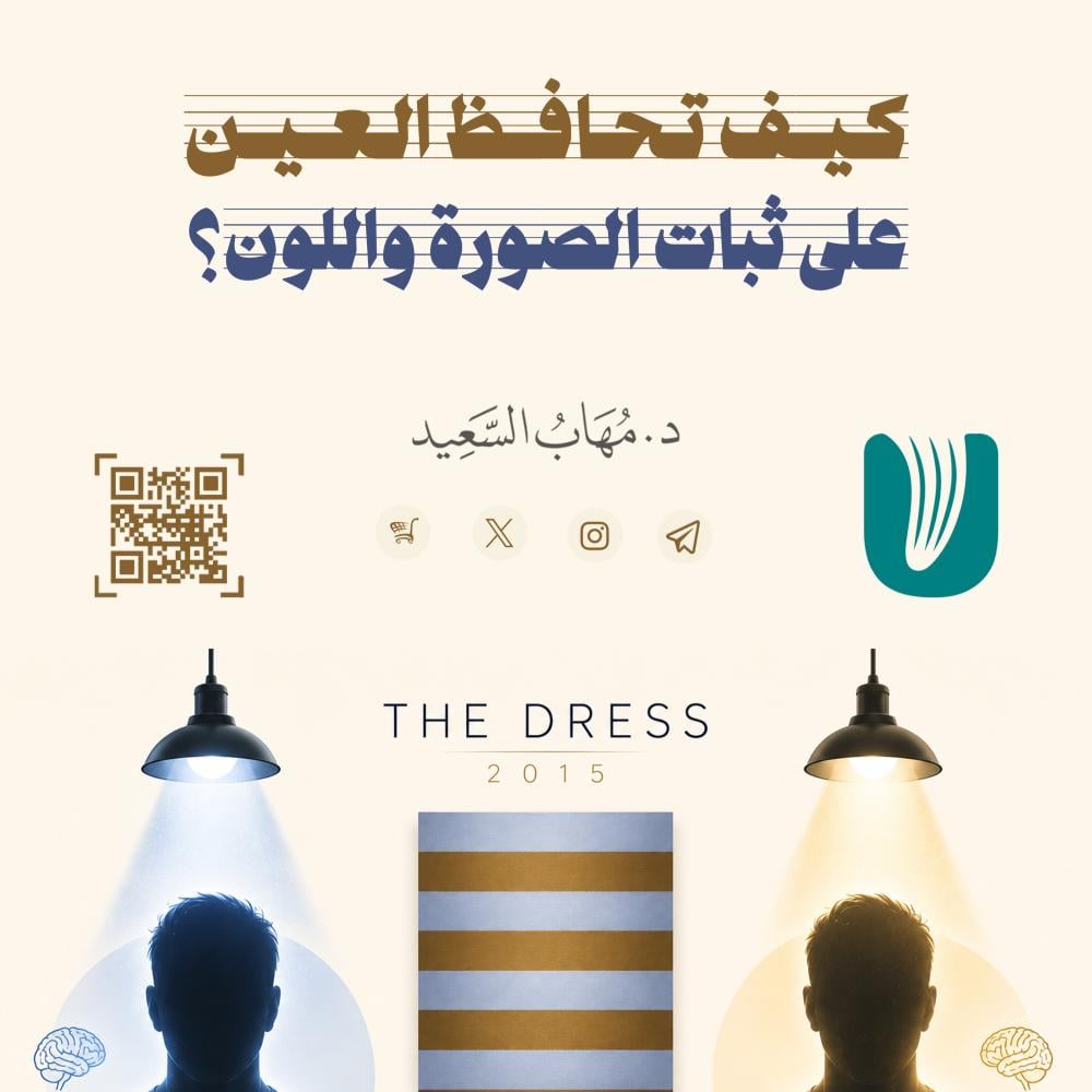 كيف تحافظ العين على ثبات الصورة واللون؟