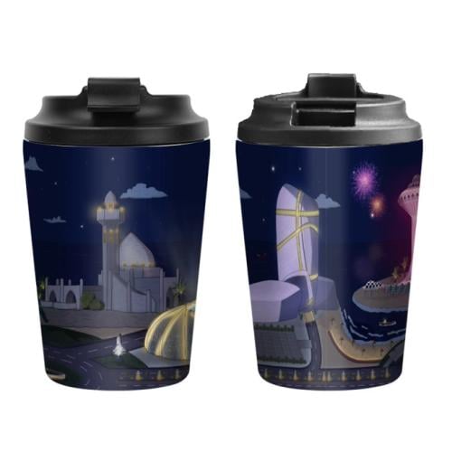 Al Khobar Dark Knight Thermal Mug with Luxury Cylinder Gift Box