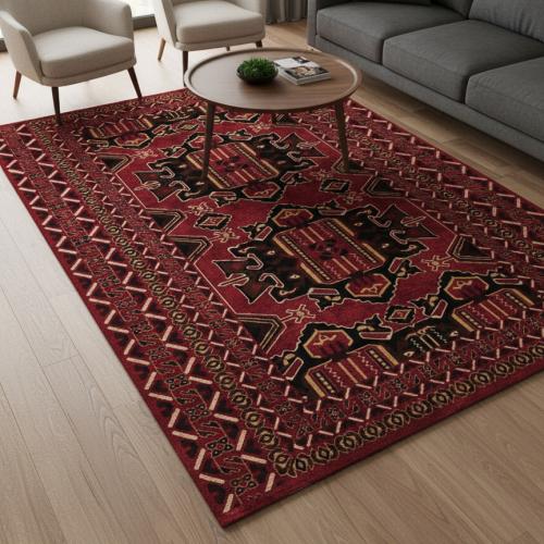 سجادة كشمير | نمط افغاني كشميري | مقاسات متعددة