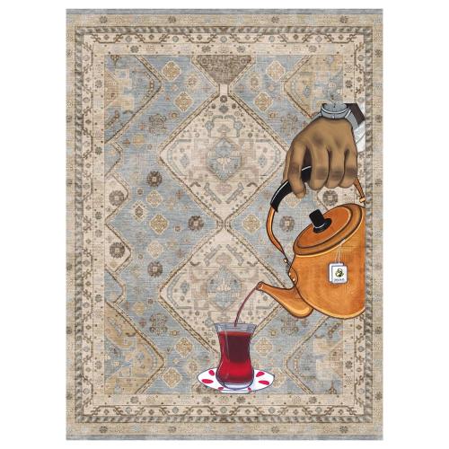 سجادة جدارية استكانة شاي - مقاس 110x80سم