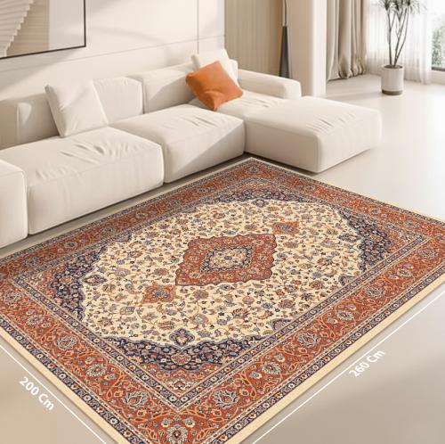 سجادة تراثية هندسية قبلية (Tribal Geometric) | نمط كازاك (Kazak Style) بألوان ترابية دافئة | أحمر صدئ وكحلي وبيج