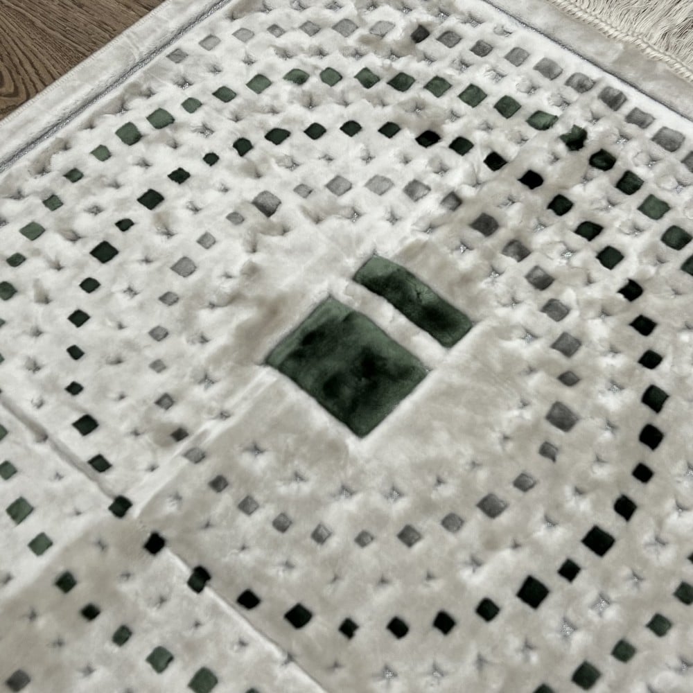 سجاد صلاة بتصميم حديث ( زيتي / رمادي )
