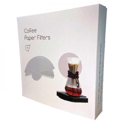 فلاتر ورقي القهوة - 3 اكواب - 100 حبة (مطابقة مع اداة كيمكس )