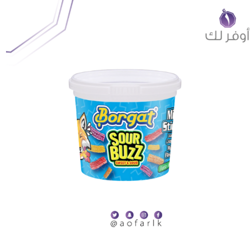 بورقات حلوى حامضة ستيكس بنكهات متعددة علبة 150 جم