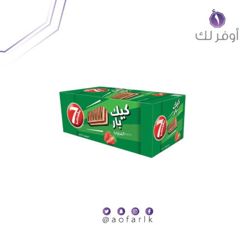 سفن دايز كيك بار بحشوة الفراولة 25 جرام × 12 قطعه