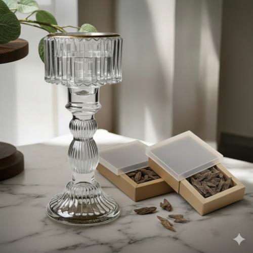 باقة التوفير مبخرة كريستال مع بخور عود