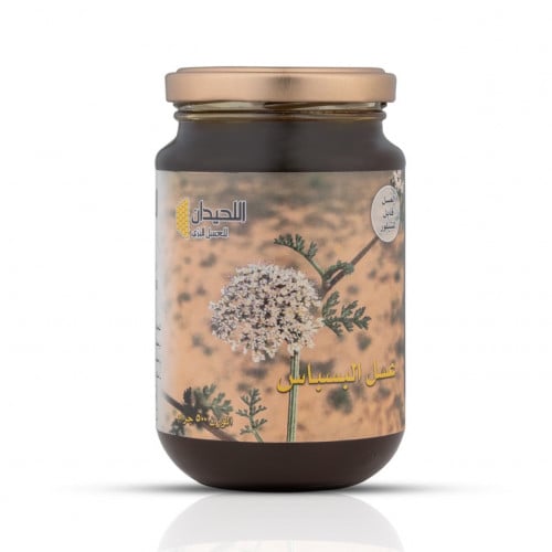 نكبة رعاية مؤقت  عسل البسباس 500 جم - اللحيدان للعسل البري