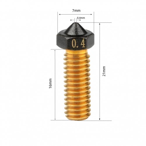 Brass Nozzle Volcano Coating Non Stick 0.4 - فوهة...