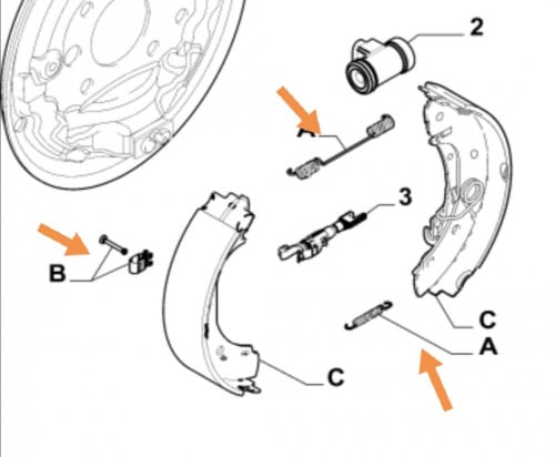 طقم اصلاح فرامل خلفي-اصلي  اسباني