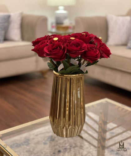 فازة ذهبية فاخرة - كبيرة