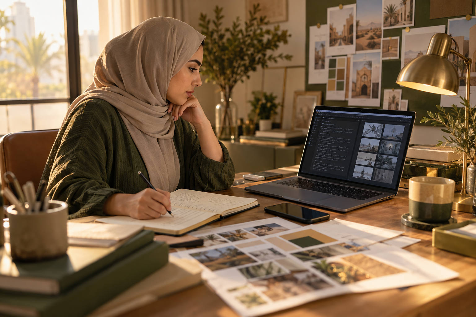 مشهد توضيحي مولّد: كتابة المحتوى والسيناريو باستخدام أدوات تخطيط المشاريع