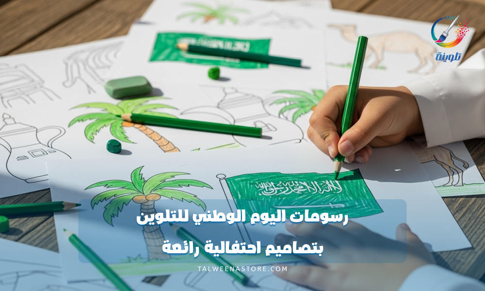 رسومات اليوم الوطني للتلوين