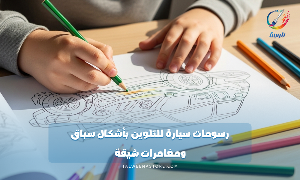 رسومات سيارة للتلوين