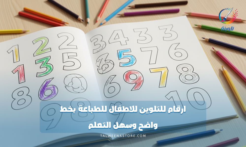 ارقام للتلوين للاطفال للطباعة