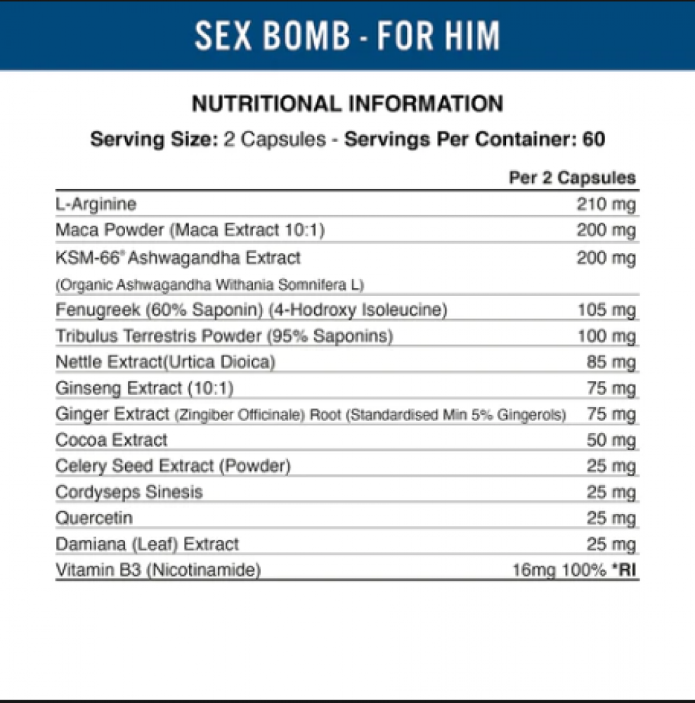 SEX BOMB 120 V CAPS Applied Sex Bomb - متجر سابس اينرجي للمكملات الغذائية  البروتينات والمزيد