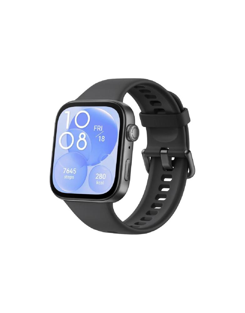 ساعة هواوي واتش فيت 3 سوار اسود من السيليكون