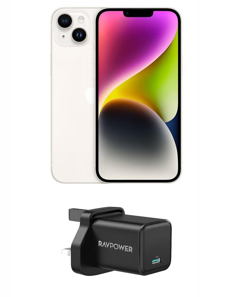 ايفون 14 بلس 128 جيجابايت - الجيل الخامس - ستارلايت